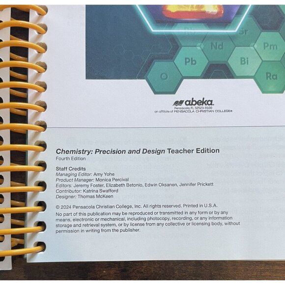 Abeka Chemistry Teacher Edition Vol 1 Textbook – Curriculum Guide Course Materia - Picture 2 of 4